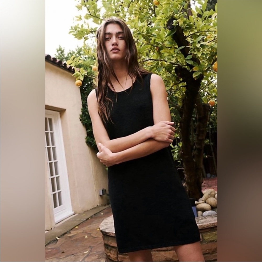 Free People Beach Nina Dress Black, size XS L 34” p/p 18”